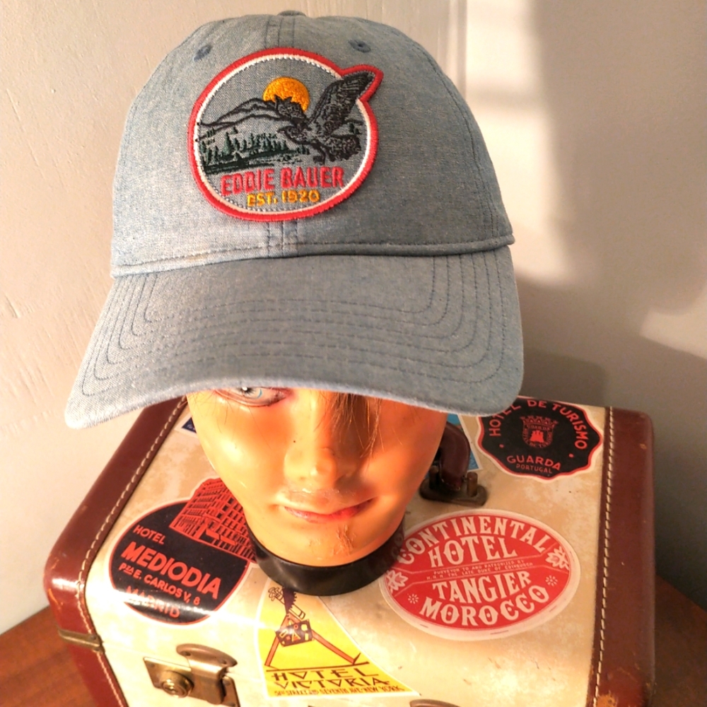 Eddie Bauer Light Blue Patch Baseball Hat